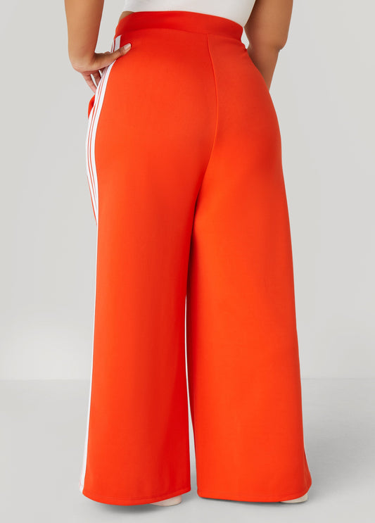 Striped Wide Leg Track Pants